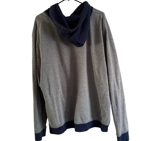 Majestic Heather Gray Hoodie with Navy Details - Picture 2 of 3